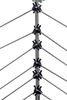 Close-up of Silver 28-element Metropolitan UHF/VHF antenna showing folding elements for channels 6-35