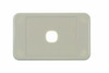 Front view of Digitek 1 gang wallplate white, no mechanism