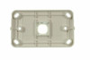 Rear view of Digitek 1 gang wallplate white, no mechanism