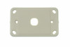 Front view of Digitek 1 gang wallplate white, no mechanism without front cover