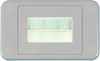 Digitek white flat media style wallplate with dual white bristle brushes, 53.00mm x 30mm aperture for versatile cable routing