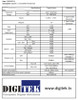 Digitek 20BDMS516 5x16 multiswitch specifications table