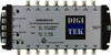 Digitek 20BDMS516 5x16 multiswitch in compact black housing with F-Type inputs/outputs, satellite/TV distribution for multi-room setups