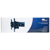 Digitek dual arm tilt swivel bracket display box with manual and mounting hardware, 1-year warranty for home installs