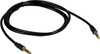 Digitek 3.5mm male-to-male stereo audio lead in black PVC with gold-plated plugs, available in 1m length for Hi-Fi connections
