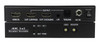 Close-up of ProquipDigital splitter HDMI inputs/outputs, TOSLINK/3.5mm audio extracts, resolution selector for HDR scaling