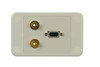Digitek Wallplate with VGA and 2 x RCA Connections front view with cover