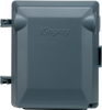 Close-up of Kingray MDA15V die-cast weatherproof shell front view Close-up of Kingray MDA15V die-cast weatherproof shell front view
