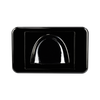 Detailed Digitek black ABS slim wallplate scoop showing 16.85mm depth and bristle insert for insect and dust defense Detailed Digitek black ABS slim wallplate scoop showing 16.85mm depth and bristle insert for insect and dust defense
