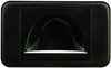Front view of Digitek black reverse bullnose wallplate, media pass-through for AV wiring Front view of Digitek black reverse bullnose wallplate, media pass-through for AV wiring