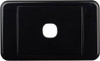 Front view of Digitek 1 gang wallplate black, no mechanism