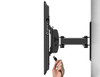 Side view of Secura QSF207-B2 Full-Motion TV Wall Mount for 40\" TVs showing neat cable management