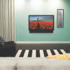 Sanus SA405 soundbar mount attached under wall-mounted TV aligning Sonos soundbar for balanced audio