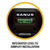 Close-up of Integrated level to simplify installation in Sanus VL61 Fixed TV wall mount