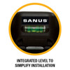 Close-up of Integrated level to simplify installation in Sanus VL61 Fixed TV wall mount Close-up of Integrated level to simplify installation in Sanus VL61 Fixed TV wall mount