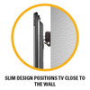 Sanus VML44A 22"-50" Fixed Universal TV Wall Mount Bracket mounted with 50" TV showing slim design positions for sleek look