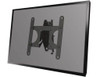 Sanus VTVS4-B2 wall mount with safety tab clicked securely holding small TV in place Sanus VTVS4-B2 wall mount with safety tab clicked securely holding small TV in place