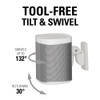 Sonos WSWMM white wall mount tool-free tilt and swivel feature
