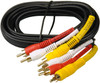 Digitek 3x RCA Male to 3x RCA Male 1.8m Coaxial Video Lead 06BAVL03CV for connecting DVD to TV