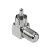 Digitek right-angle RCA male to F female adapter for TV setup Digitek right-angle RCA male to F female adapter for TV setup
