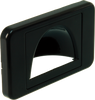 Flush Digitek ABS black reverse bullnose plate showing 63.80x40.70x28.74mm aperture