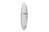 Side view of Handheld white Ajax SpaceControl wireless key fob activating night mode with color LED indicator