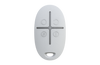 White Ajax SpaceControl 2-way wireless key fob with 4 buttons for arm/disarm/stay/panic security control