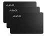 Ajax Pass 3-Pack black encrypted proximity cards for contactless Ajax KeyPad Plus security control.