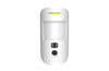 White Ajax MotionCam 2-way wireless PIR motion detector with built-in camera for photo alarm verification.