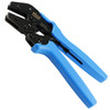 Crimping tool with interchangeable angled head