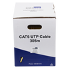 DATATEK CAT6 UTP Cable 305m yellow box front view with pull-out design side view