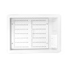 Small 05DRWBS recessed AV wall box with brush wallplate