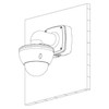 Schematic diagram of VIP Vision VSIPE8MPVDIRM-Z Ultimate Series 8.0MP WDR Infrared Long Range Motorised Dome mounted with wall mount