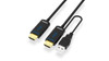 Precision 48 HDMI cable showing gold-plated locking connectors