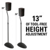 Sanus adjustable speaker stands with 33cm tool-free height adjustment