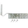 Hills Antenna FTA Gutter Mount Galvanised 1.15m 2-Piece showing base and mounting screws