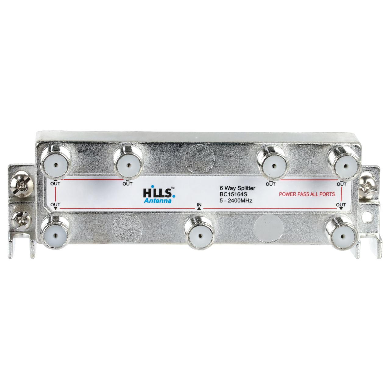 Hills Antenna 6-Way Passive Splitter BC15164B | All Ports Power