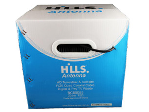 Hills Antenna Smart Reel Box 305 m quad shield coaxial cable ready for professional antenna installation