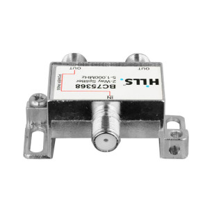 Genuine Hills Antenna 2-port F-type splitter with die-cast housing