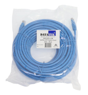 Datatek 20m CAT6 UTP patch lead blue RJ45 network cable