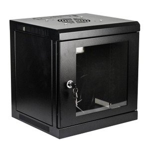 DataTek 6U 10\" wall mounted data cabinet with lockable glass-front door