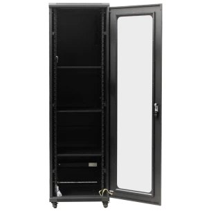 Front view of Datatek 24A42R68FPS 42U 800mm Deep Cabinet with door opened