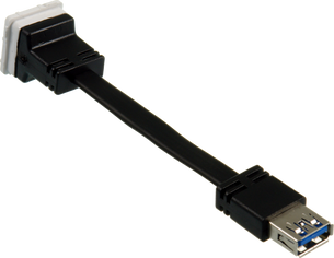 Durable white Digitek USB insert with tool-free snap-fit for easy home office AV upgrade
