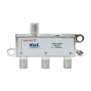 Hills Antenna 3-Way F-Type Splitter 10BSPF3 for splitting antenna feed to three home TVs