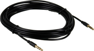 Digitek 3.5mm male-to-male stereo audio lead in black PVC with gold-plated plugs, available in 5m length for Hi-Fi connections