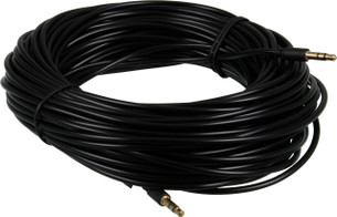 Digitek 3.5mm male-to-male stereo audio lead in black PVC with gold-plated plugs, available in 20m length for Hi-Fi connections