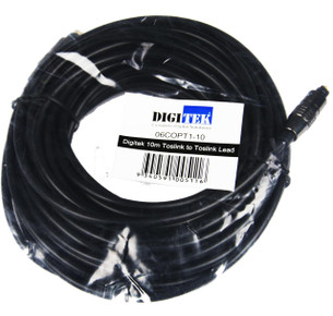 10m Digitek Toslink audio lead in hang sell bag pack with label with 1-year warranty