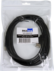 Digitek USB male-female lead hang sell bag pack, 1-year warranty for reliable connectivity