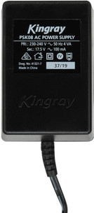 Kingray PSK08 17.5V AC 100mA plug pack with PAL (Belling Lee) connections, compact desktop power for small TV antennas