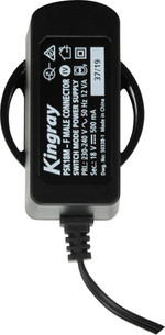 Kingray PSK18M 18V DC 1000mA plug pack with F-Type male connector, Foxtel-approved desktop power for TV antennas